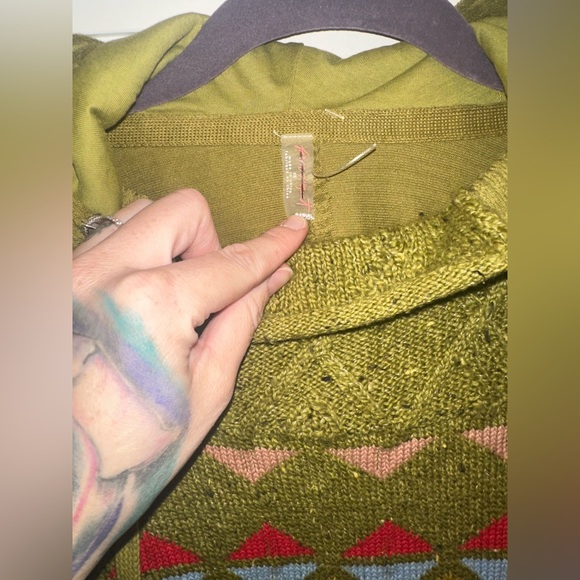 NEW FREE PEOPLE Powder Bunny Knit Sweatshirt $178 MSRP - Picture 7 of 11